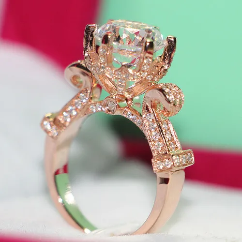 Stunning Gold 2Ct Diamond Engagement Genuine 18K 750 Rose Gold Ring For Women AU750 Gold Wedding Ring in Solid Gold
Stunning Gold 2Ct Diamond Engagement Genuine 18K 750 Rose Gold Ring For Women AU750 Gold Wedding Ring in Solid Gold