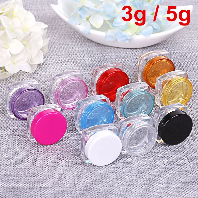 200 X 3ML/5ML Square Colorful Lid Sample Bottle Cosmetic Makeup Jar Pot Face Cream Lip Container Wholesale
200 X 3ML/5ML Square Colorful Lid Sample Bottle Cosmetic Makeup Jar Pot Face Cream Lip Container Wholesale