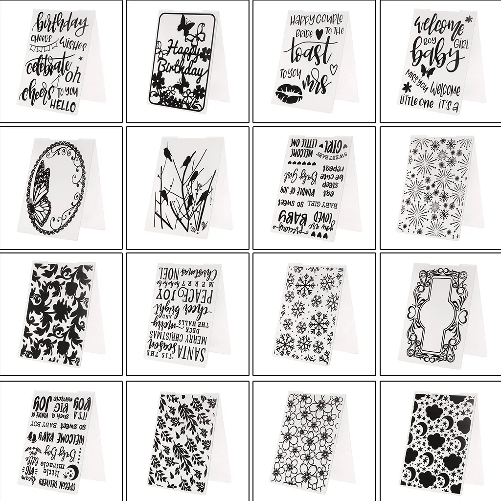 Plastic Embossing Folder Template For DIY Scrapbook Photo Album Card Paper Craft Birthday
Plastic Embossing Folder Template For DIY Scrapbook Photo Album Card Paper Craft Birthday