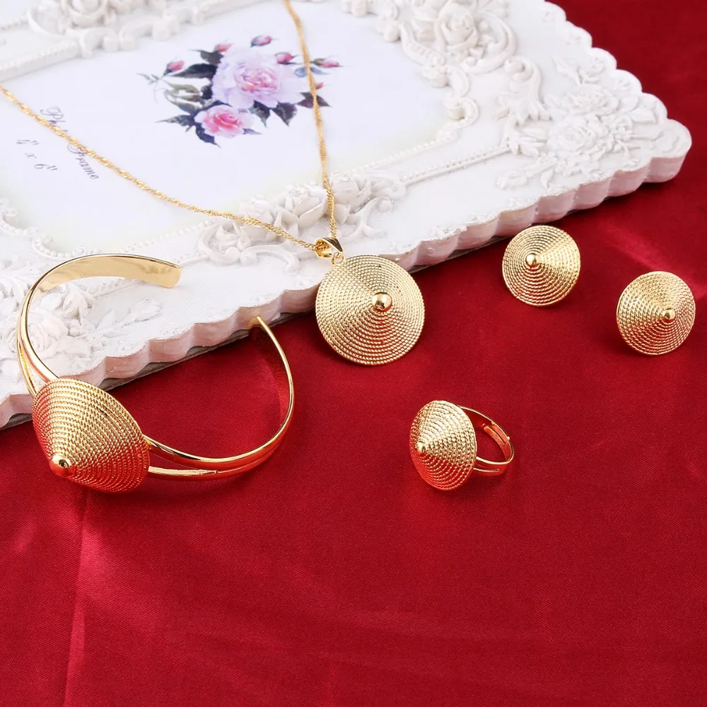 Hot Ethiopian Bridal Jewelry Sets African Nigeria Sudan Eritrea Kenya Pure Gold Color Habasha Style Wedding Sets
Hot Ethiopian Bridal Jewelry Sets African Nigeria Sudan Eritrea Kenya Pure Gold Color Habasha Style Wedding Sets