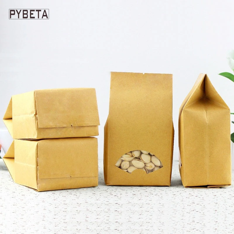 50pcs/lot- Top Open Kraft Paper Aluminum foil plated Bag with clear window Heat Seal Side Gusset Pouch for tea coffee food
50pcs/lot- Top Open Kraft Paper Aluminum foil plated Bag with clear window Heat Seal Side Gusset Pouch for tea coffee food