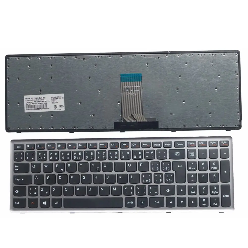 GZEELE Slovak SL Keyboard For Lenovo Ideapad Z710 U510 Laptop keyboard silver frame
GZEELE Slovak SL Keyboard For Lenovo Ideapad Z710 U510 Laptop keyboard silver frame