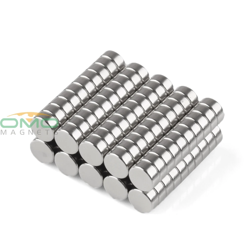OMO Magnetics 100 шт. N35 диаметр 7 мм x 3 толстый диск редкоземельные неодимовые магниты