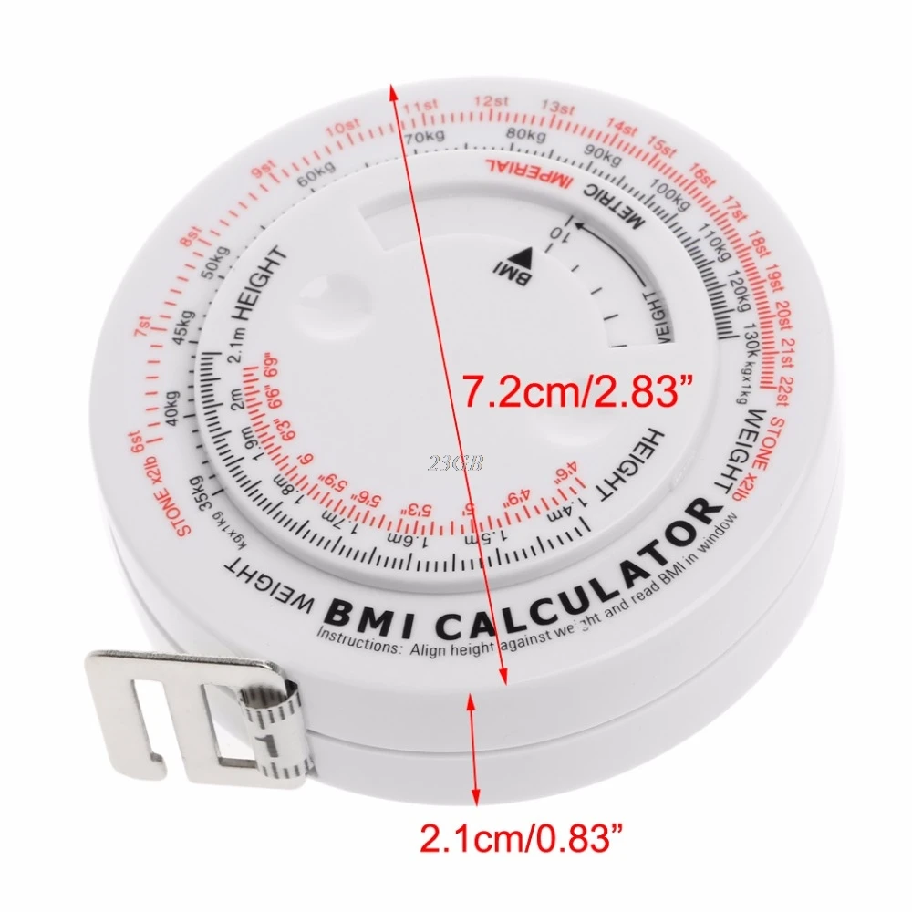 Measurement Calculation Tape Measure 1.5M Retractable BMI Body Mass Index MAY15_30
Measurement Calculation Tape Measure 1.5M Retractable BMI Body Mass Index MAY15_30