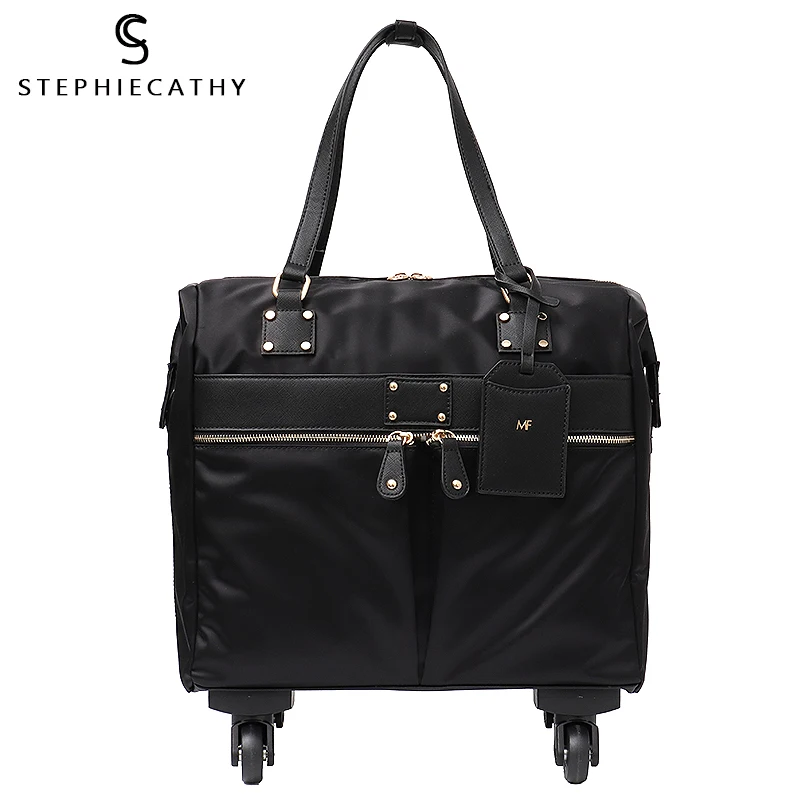 Дорожная сумка SC Carry Ons унисекс вертушка колеса из микрофибры для вегана Кожаный