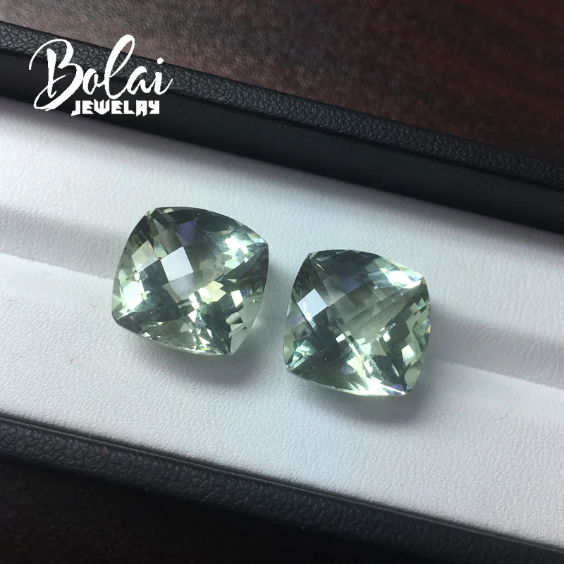 Bolaijewelry,100%natural green amethyst cushion14.0mm 2pcs/23.25ct for silver jewelry mounting and Do It Yourself jewelry
Bolaijewelry,100%natural green amethyst cushion14.0mm 2pcs/23.25ct for silver jewelry mounting and Do It Yourself jewelry