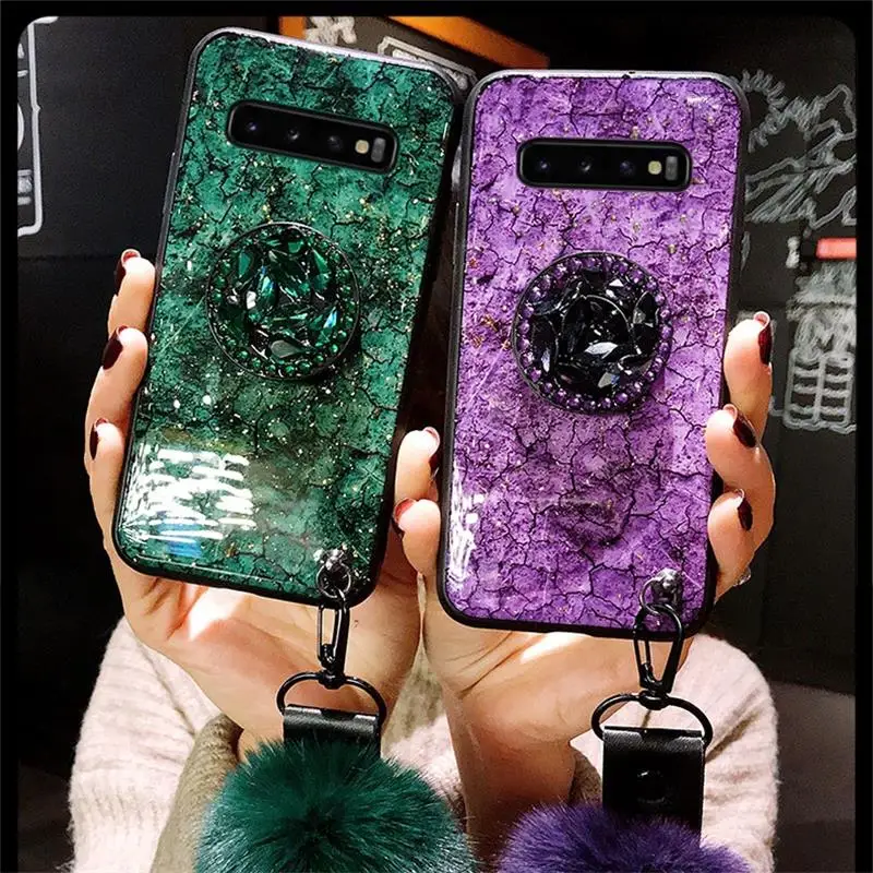 Модный мраморный Блестящий силиконовый чехол для Samsung Galaxy S10 Plus S10E S9 S8 S7 Edge Note 8 9 10