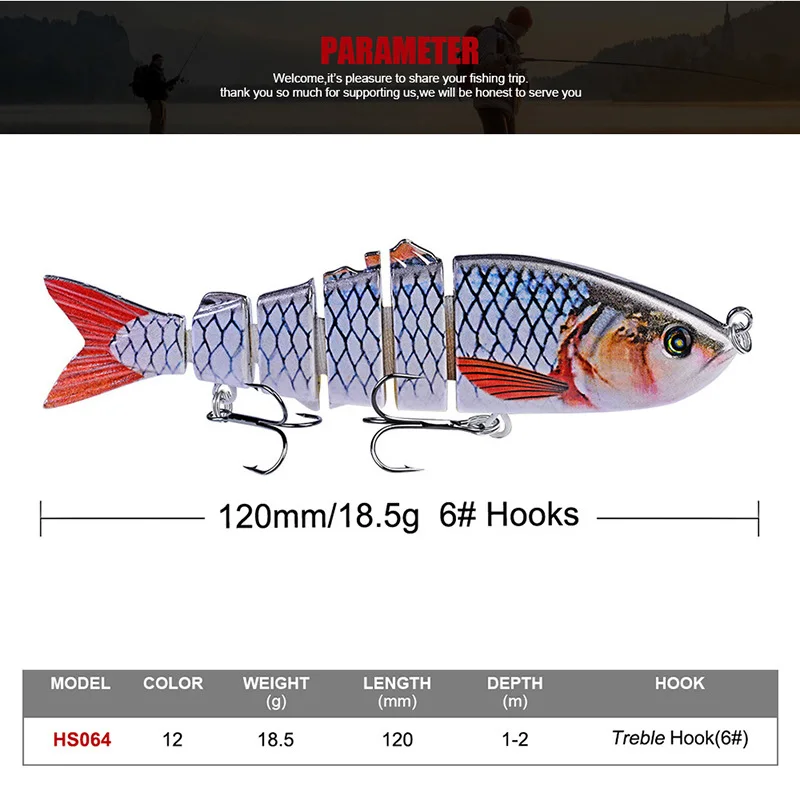 Artificial Simulation Fishing Lure Bait 12cm 18.5g Hooks Accessories Tool Lifelike For Sea MC889
Artificial Simulation Fishing Lure Bait 12cm 18.5g Hooks Accessories Tool Lifelike For Sea MC889