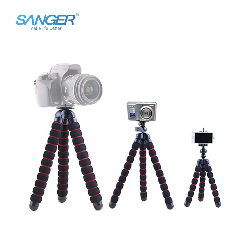 SANGER Sponge Tripode Small Medium Large Octopus Camera Tripod + Mount Adapter Stand + Phone Clip for Xiaomi Yi GoPro SLR camer
SANGER Sponge Tripode Small Medium Large Octopus Camera Tripod + Mount Adapter Stand + Phone Clip for Xiaomi Yi GoPro SLR camer
