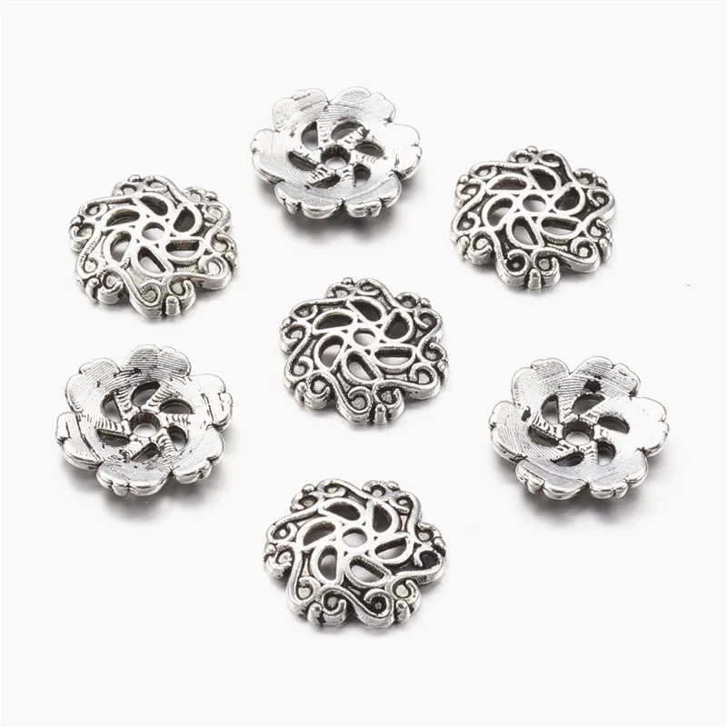 50pcs 13mm Tibetan Style Flower Bead Caps Metal End Caps for Jewelry Making DIY Bracelet Necklace Craft Supplies Hole 1.5mm
50pcs 13mm Tibetan Style Flower Bead Caps Metal End Caps for Jewelry Making DIY Bracelet Necklace Craft Supplies Hole 1.5mm