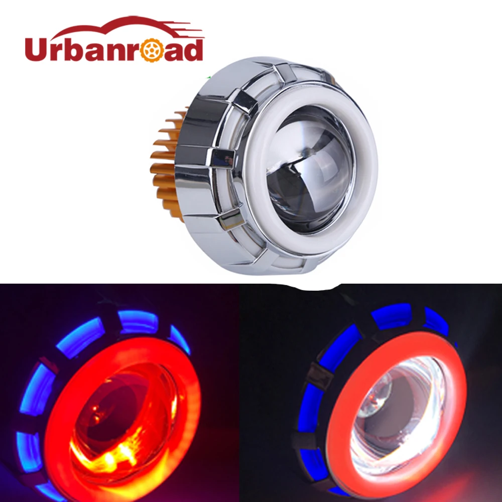 Universal Motorcycle Double Angel Eyes Devil Headlights projector Led Hi Low Bulb Led Chip Motorbike Fog Spot Light Headlamp
Universal Motorcycle Double Angel Eyes Devil Headlights projector Led Hi Low Bulb Led Chip Motorbike Fog Spot Light Headlamp