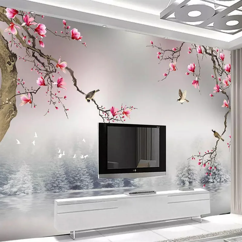 Custom Photo Wallpaper 3D Stereo Magnolia Flower Bird Chinese Style Murals Living Room TV Sofa Background Wall Painting 3D Decor
Custom Photo Wallpaper 3D Stereo Magnolia Flower Bird Chinese Style Murals Living Room TV Sofa Background Wall Painting 3D Decor