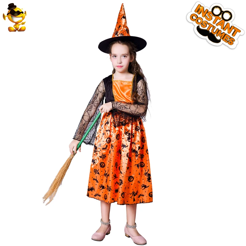 DSPLAY New Kids Pumpkin Witch Costume Girls Fashion Pumpkin Color Witch Fancy Dress Costumes For Halloween Christmas
DSPLAY New Kids Pumpkin Witch Costume Girls Fashion Pumpkin Color Witch Fancy Dress Costumes For Halloween Christmas