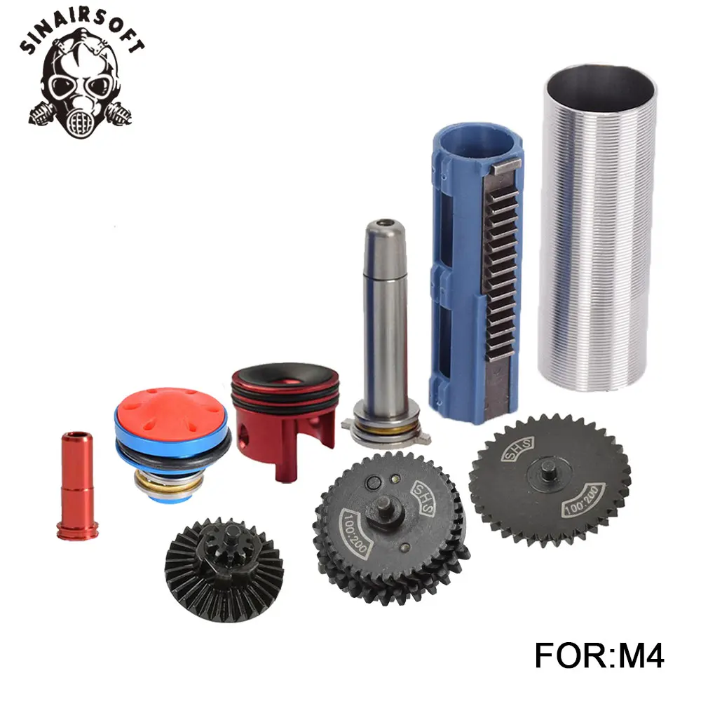 100:200 Gear Nozzle Cylinder Spring Guide 14 Teeth Piston Kit Fit Airsoft M4 MP5 AK G36 For Paintball hunting Accessories
100:200 Gear Nozzle Cylinder Spring Guide 14 Teeth Piston Kit Fit Airsoft M4 MP5 AK G36 For Paintball hunting Accessories