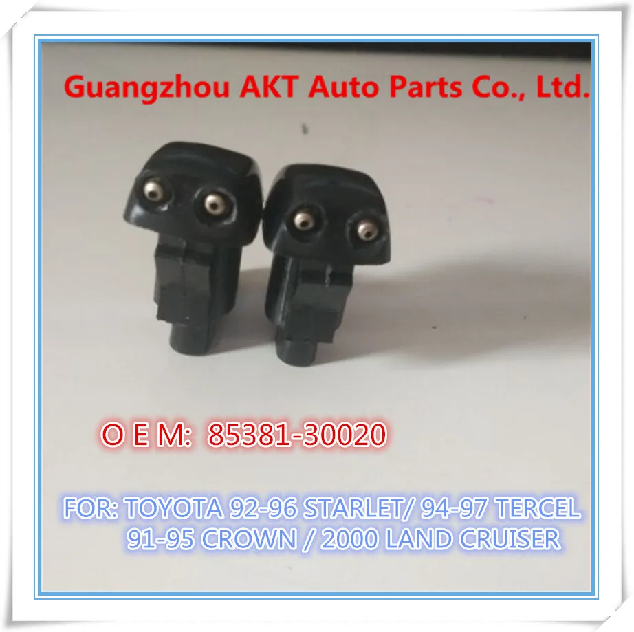 washer nozzle for TOYOTA1992 -1996 STARLET 1994 -1997 TERCEL 91 - 95 CROWN 2000 LAND CRUISER Pair oem:85381-30020
washer nozzle for TOYOTA1992 -1996 STARLET 1994 -1997 TERCEL 91 - 95 CROWN 2000 LAND CRUISER Pair oem:85381-30020