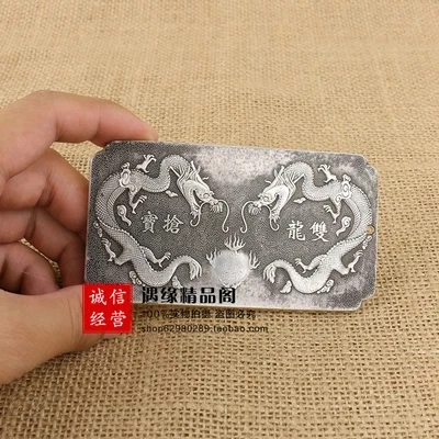 Make old white bronze waistband in antique style (relief. Shuanglong snatch treasure)
Make old white bronze waistband in antique style (relief. Shuanglong snatch treasure)