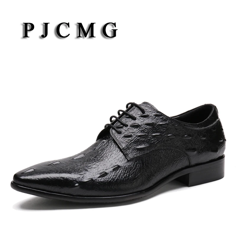 PJCMG New Fashion Comfortable Genuine Leather Lace-Up Pointed Toe Crocodile Pattern Flat Man Casual Classic Gentleman Shoes
PJCMG New Fashion Comfortable Genuine Leather Lace-Up Pointed Toe Crocodile Pattern Flat Man Casual Classic Gentleman Shoes