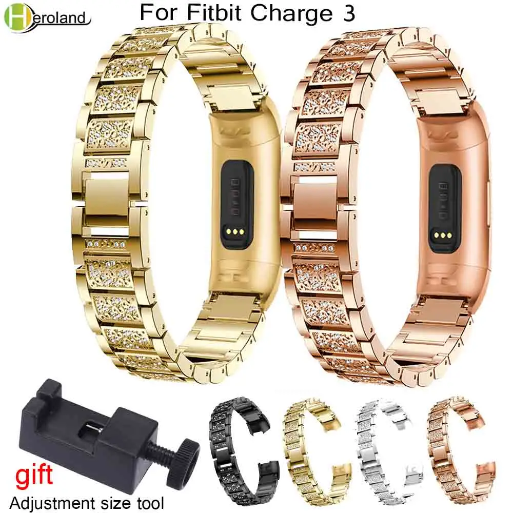 New Fashion Luxury Watch Band Bands for Fitbit Charge 3Crystal Metal Bracelets Replacement Adjustable Straps For Fitbit Charge3
New Fashion Luxury Watch Band Bands for Fitbit Charge 3Crystal Metal Bracelets Replacement Adjustable Straps For Fitbit Charge3