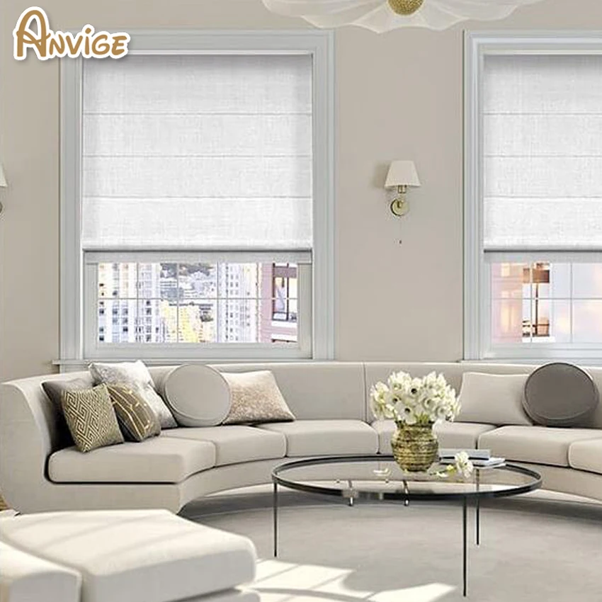 White Color Curtains Roman Blinds / Roman Shades / Window Blind Fabric Customized Size
White Color Curtains Roman Blinds / Roman Shades / Window Blind Fabric Customized Size