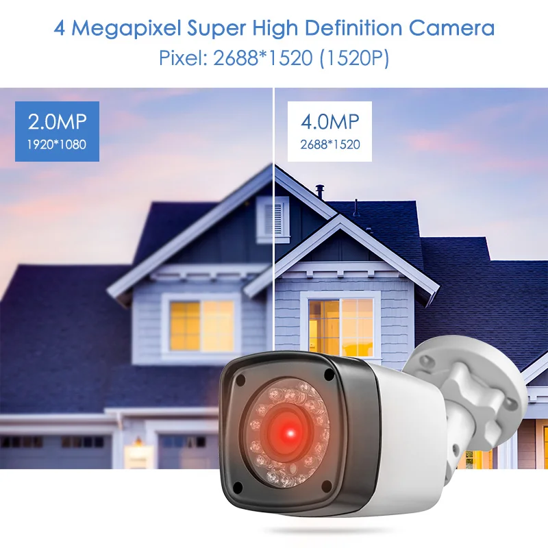 FUERS 4MP AHD Camera CCTV IR Cut filter 24 IR LED Camera Indoor Outdoor IP65 Waterproof Night Vision For Security DVR
FUERS 4MP AHD Camera CCTV IR Cut filter 24 IR LED Camera Indoor Outdoor IP65 Waterproof Night Vision For Security DVR