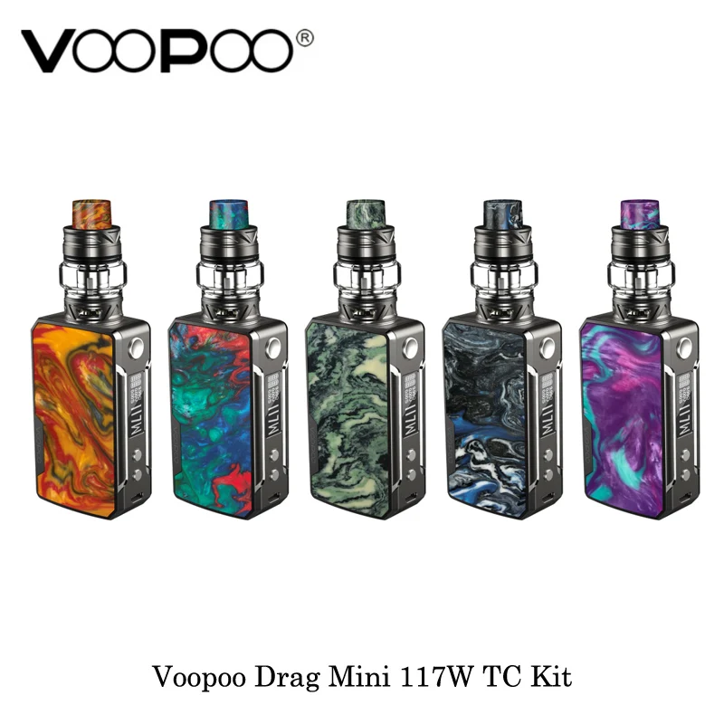 Электронная сигарета Voopoo Drag Mini 117 Вт TC Kit 4400 мАч встроенный аккумулятор с баком Uforce