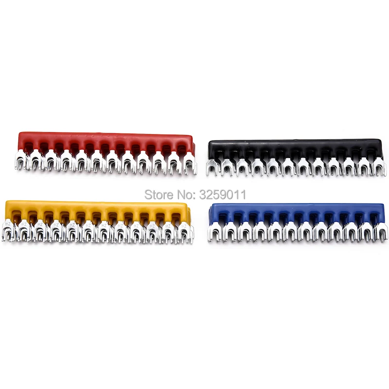 100PCS TB2512 Suyep 12 Positions 25A Wire Connector Pre Insulated Fork Type Barrier Spades Terminal Strip Jumper Block
100PCS TB2512 Suyep 12 Positions 25A Wire Connector Pre Insulated Fork Type Barrier Spades Terminal Strip Jumper Block