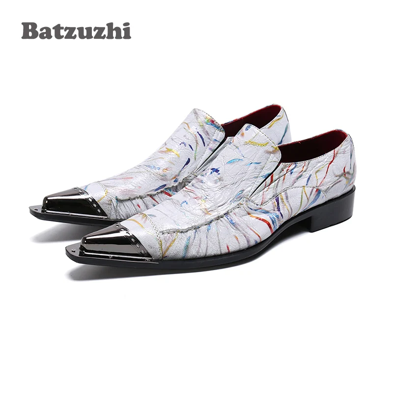 Batzuzhi Italian Type Shoes Men Pointed Metal Tip Formal Business Dress Shoes Leather Shoes Male for Man Party and Wedding, US12
Batzuzhi Italian Type Shoes Men Pointed Metal Tip Formal Business Dress Shoes Leather Shoes Male for Man Party and Wedding, US12