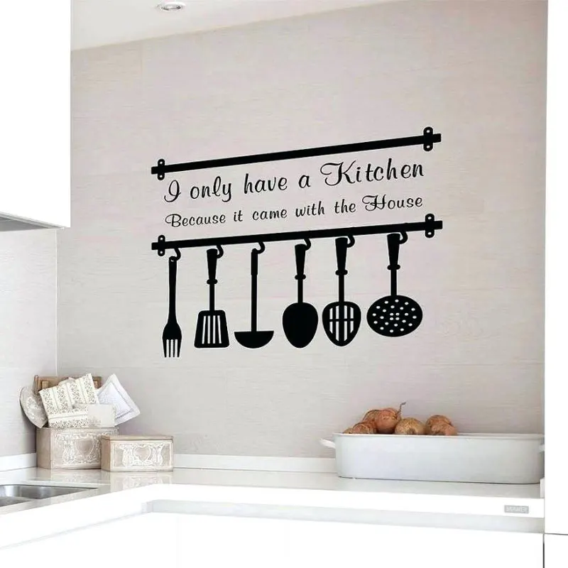 Personalized slogan kitchen utensils icon vinyl stickers kitchen restaurant home decoration wall stickers CF34
Personalized slogan kitchen utensils icon vinyl stickers kitchen restaurant home decoration wall stickers CF34