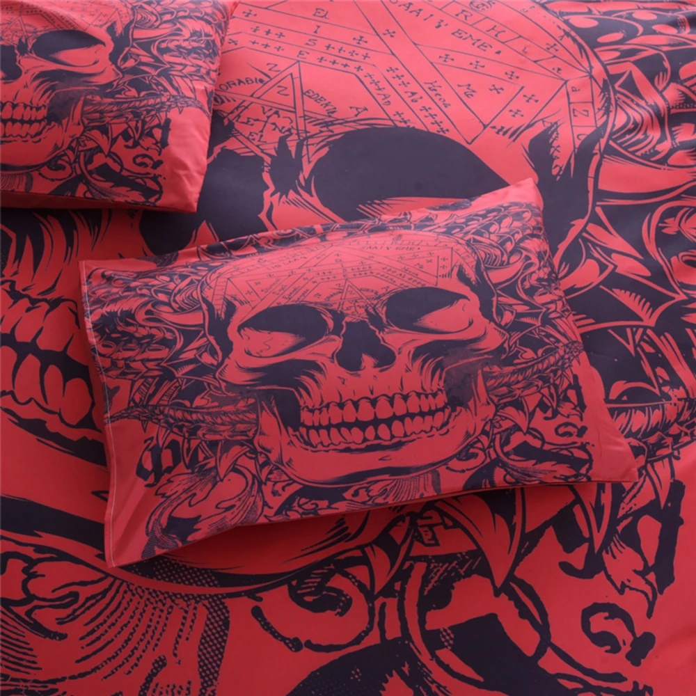 Home Textiles 3PCS 3D Design Digital Printing Bedding Set Duvet Cover Bed Pillowcase King Red Skull Dropshipping
Home Textiles 3PCS 3D Design Digital Printing Bedding Set Duvet Cover Bed Pillowcase King Red Skull Dropshipping