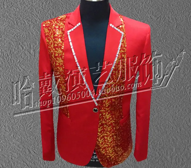 S-3XL Hot / Spring Men's New Fashion The sequined suit is a costume for a nightclub singer
S-3XL Hot / Spring Men's New Fashion The sequined suit is a costume for a nightclub singer