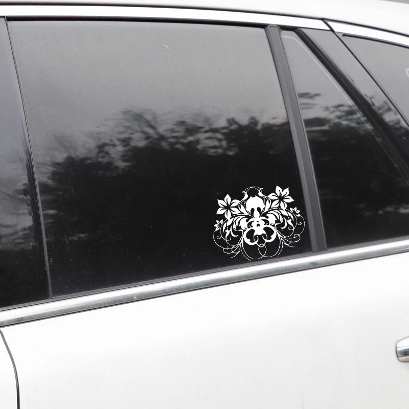 YJZT 16.2CM*12.7CM Flower Creative Design And Decoration Car Sticker Vinyl Decal Black/Silver C23-0872
YJZT 16.2CM*12.7CM Flower Creative Design And Decoration Car Sticker Vinyl Decal Black/Silver C23-0872