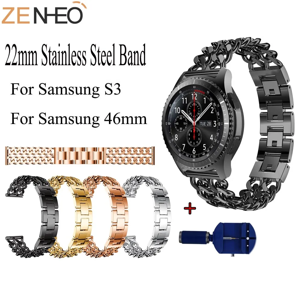 22MM Watch Strap Stainless Steel Watchband +Tool for Samsung Gear S3 Classic Frontier Smart Watch Band Wrist Strap Link Bracelet
22MM Watch Strap Stainless Steel Watchband +Tool for Samsung Gear S3 Classic Frontier Smart Watch Band Wrist Strap Link Bracelet