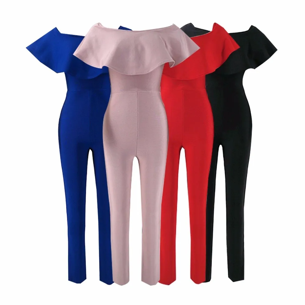 4 Colors Women's HL Bandage Jumpsuits Sexy Ruffles Bodycon Jumpsuits Celebrity Fashion Wear
4 Colors Women's HL Bandage Jumpsuits Sexy Ruffles Bodycon Jumpsuits Celebrity Fashion Wear