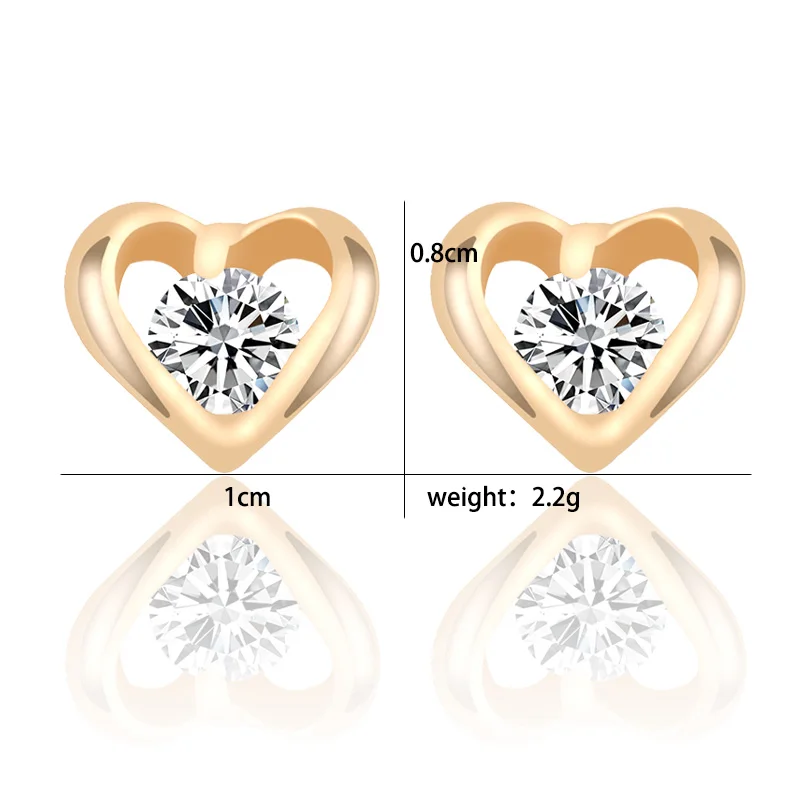Simple Creative Love Earrings Personality Gold Inlaid Zircon Hollow Heart Metal Earrings Female Charm Jewelry Earrings
Simple Creative Love Earrings Personality Gold Inlaid Zircon Hollow Heart Metal Earrings Female Charm Jewelry Earrings