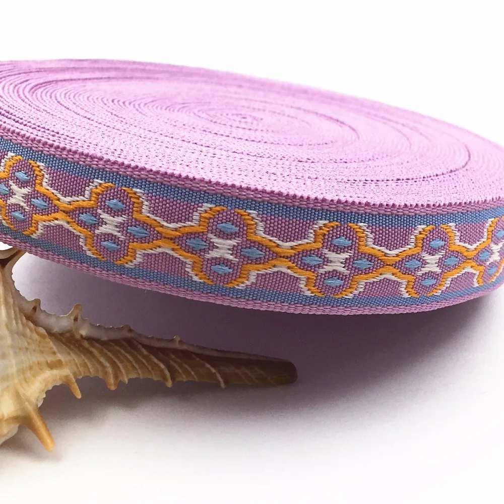2017 New 15mm wide 10 yards/lot purple flower geometry Woven Jacquard Ribbon dog chain handmade sewing accessories
2017 New 15mm wide 10 yards/lot purple flower geometry Woven Jacquard Ribbon dog chain handmade sewing accessories
