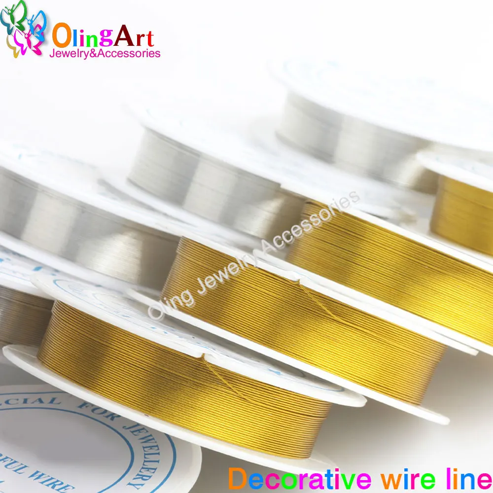 OlingArt 0.3/0.4/0.5MM 20 12 7m/roll gold silver plated wire line DIY beaded earrings Bracelet choker necklace jewelry making
OlingArt 0.3/0.4/0.5MM 20 12 7m/roll gold silver plated wire line DIY beaded earrings Bracelet choker necklace jewelry making