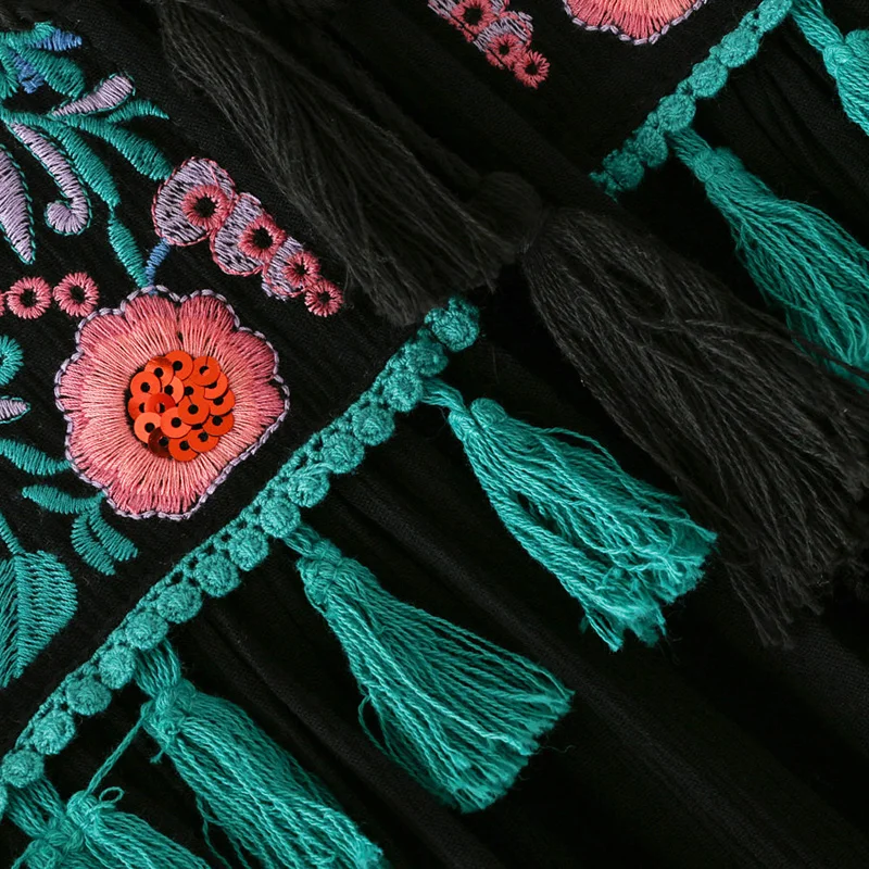 Embroidery Tassel Lattern Sleeve Blouse Women Nice Summer Fashion O-neck Blouses And Shirts Women Vintage Tops Female Ladies
Embroidery Tassel Lattern Sleeve Blouse Women Nice Summer Fashion O-neck Blouses And Shirts Women Vintage Tops Female Ladies