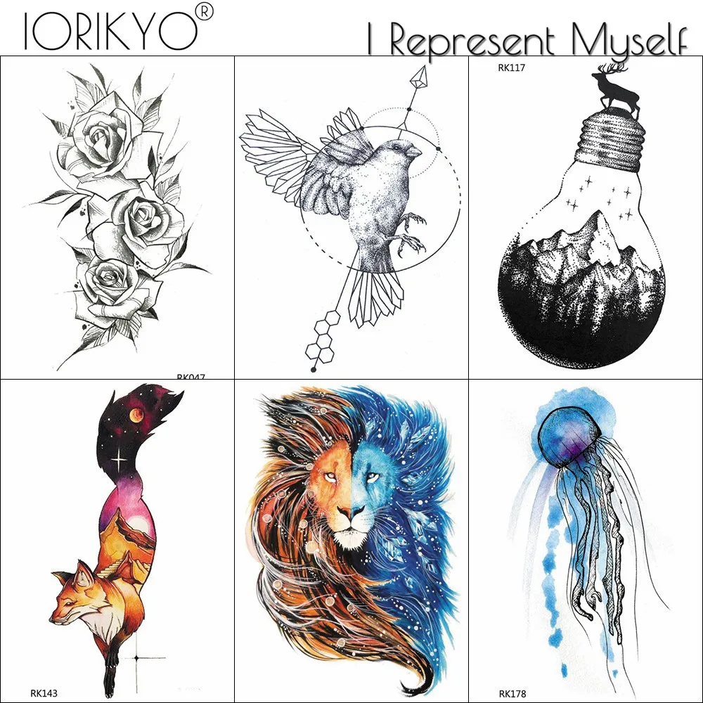 IORIKYO Galaxy Lion Flash Tatoo Women Body Art Drawing Temporary Tattoo Men Geometric Lion Waterproof Tattoo Fox Deer Blub Paste
IORIKYO Galaxy Lion Flash Tatoo Women Body Art Drawing Temporary Tattoo Men Geometric Lion Waterproof Tattoo Fox Deer Blub Paste