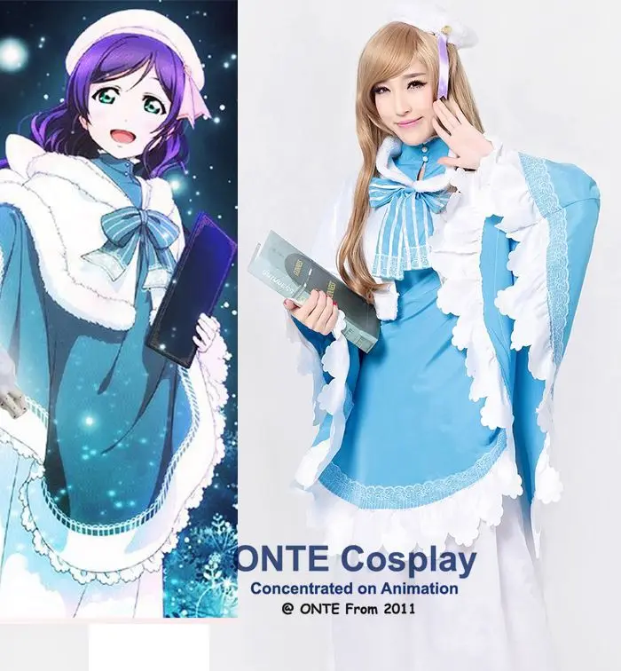 Аниме LoveLive! Костюмы для косплея Школьный идол Nozomi платье персонажа Tojo Любовь