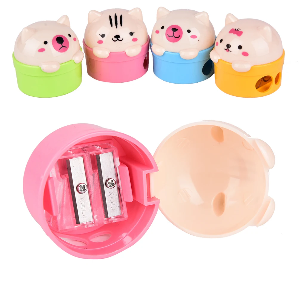 1PC Pencil Cutter Knife Novelty Double Holes Pencil Sharpener Cat and Bear Plastic Pencil Sharpener School Student Supplies
1PC Pencil Cutter Knife Novelty Double Holes Pencil Sharpener Cat and Bear Plastic Pencil Sharpener School Student Supplies