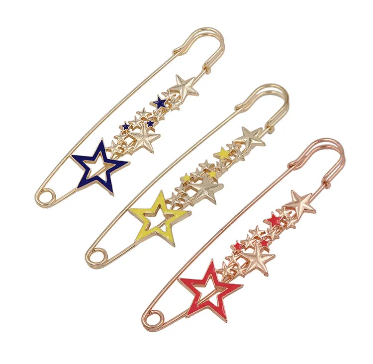Enamel Stars Safety PinMetal Unisex Garment Brooch Women Fashion Jewelry Accessory Gift
Enamel Stars Safety PinMetal Unisex Garment Brooch Women Fashion Jewelry Accessory Gift