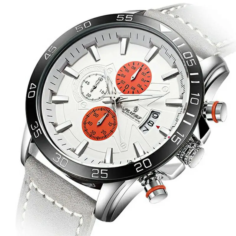SENORS New Leisure belt men's watch Chronograph quartz watch waterproof wrist watch sport clock relogio masculino men hour
SENORS New Leisure belt men's watch Chronograph quartz watch waterproof wrist watch sport clock relogio masculino men hour