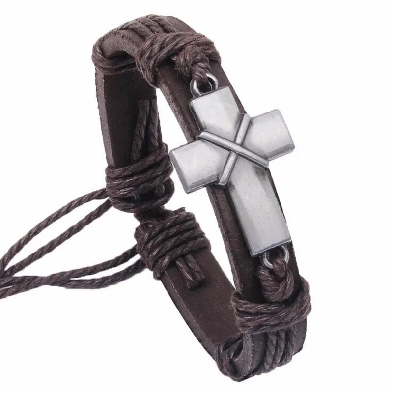 Fashion Adjustable Genuine Leather Hand Bracelet Charm Cross Bracelets Bracelets For Women Men's Jewelry
Fashion Adjustable Genuine Leather Hand Bracelet Charm Cross Bracelets Bracelets For Women Men's Jewelry