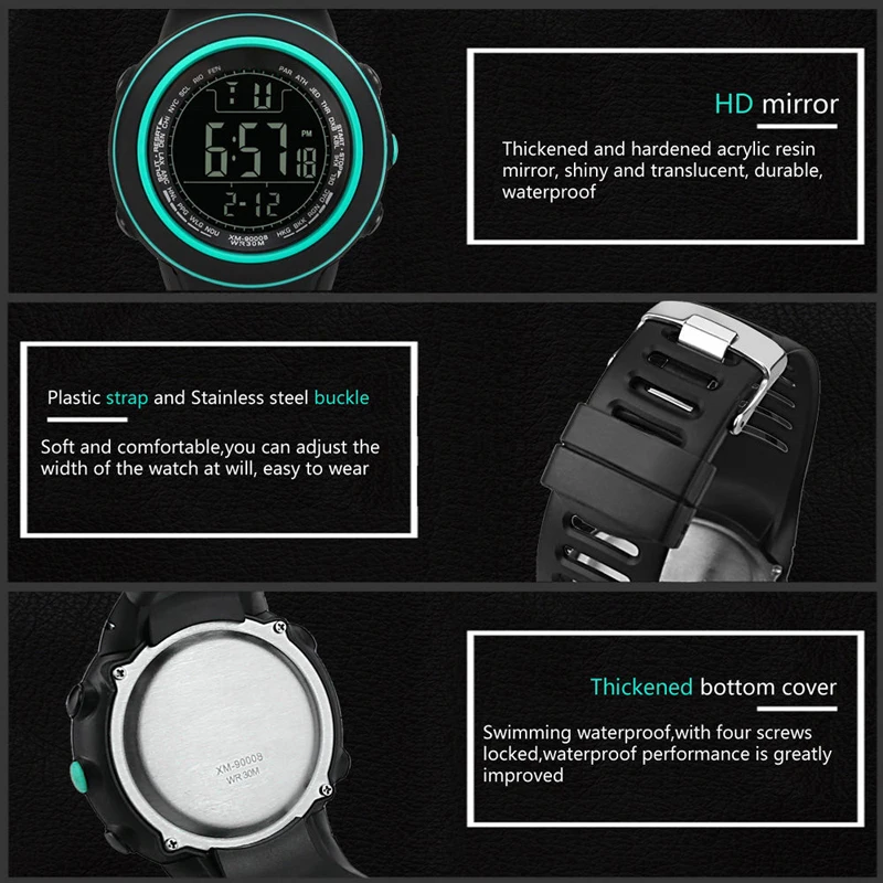 Унисекс спортивные мужские светодиодный часы Ретро цифровой дисплей ДАТА