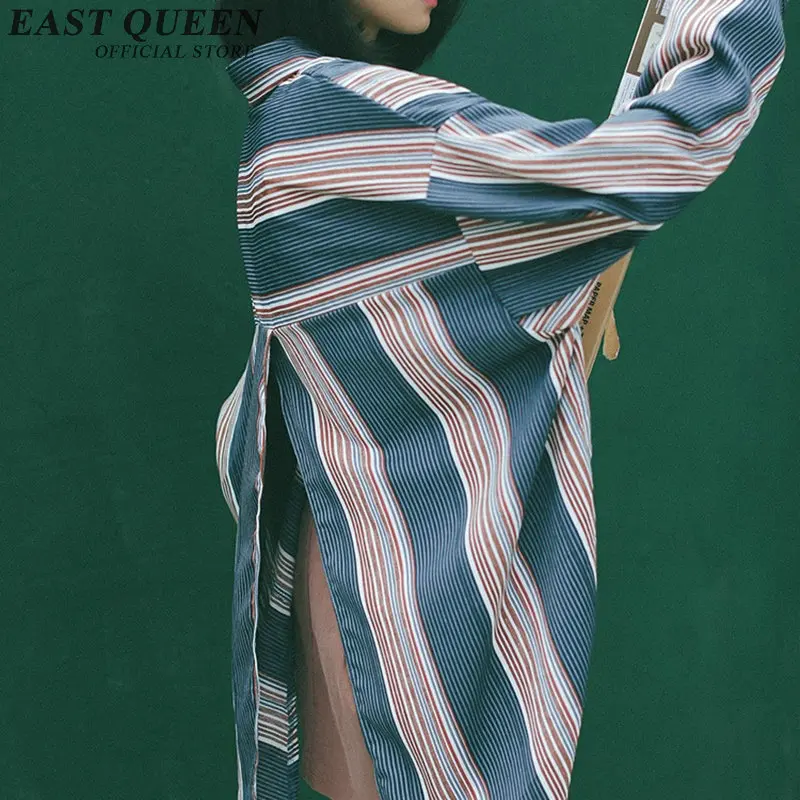 Back slit design blouse summer 2018 women shirt with long sleeves stripe shirt female cotton loose long shirt KK140 Q
Back slit design blouse summer 2018 women shirt with long sleeves stripe shirt female cotton loose long shirt KK140 Q