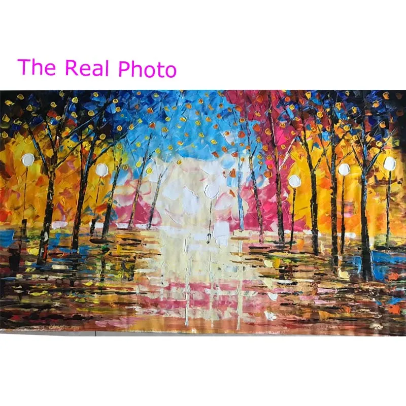 Hand Painted Abstract Palette Knife Oil Painting Abstract Lamp Road Night Wall Picture Living Room Home Wall Decor Drop Shipping
Hand Painted Abstract Palette Knife Oil Painting Abstract Lamp Road Night Wall Picture Living Room Home Wall Decor Drop Shipping
