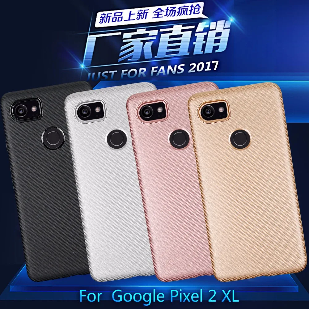 Фото Мягкий чехол из углеродного волокна для телефона Google pixel 2XL ТПУ goodle mobile GM 5 plus и