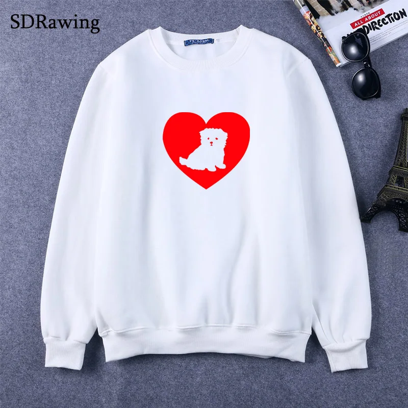 FUNNY cute Love Maltese Heart print Sweatshirts for women dog lover girlfriend Graphic Sweatshirts casual Female Tops
FUNNY cute Love Maltese Heart print Sweatshirts for women dog lover girlfriend Graphic Sweatshirts casual Female Tops