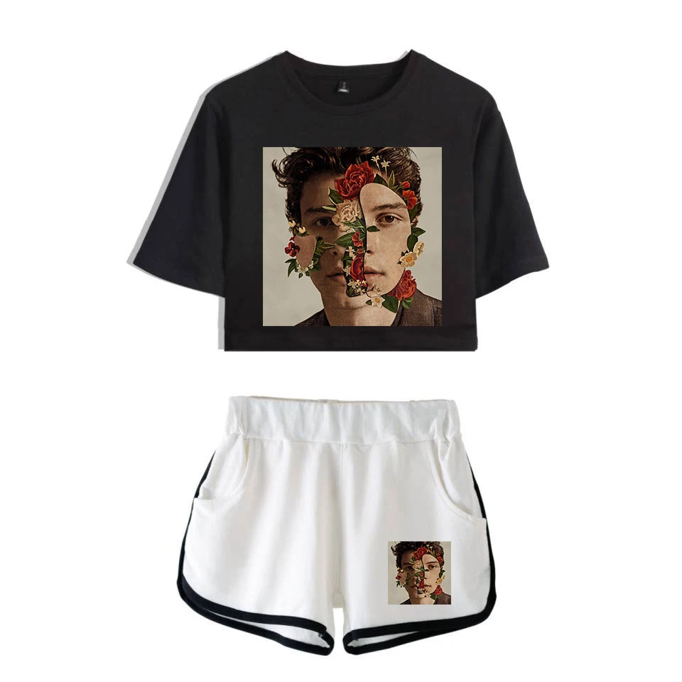 Женский спортивный костюм Shawn Mendes, комплект из двух предметов с принтом, хлопковый короткий топ с коротким рукавом и шорты, летний комплект и...
Женский спортивный костюм Shawn Mendes, комплект из двух предметов с принтом, хлопковый короткий топ с коротким рукавом и шорты, летний комплект и...