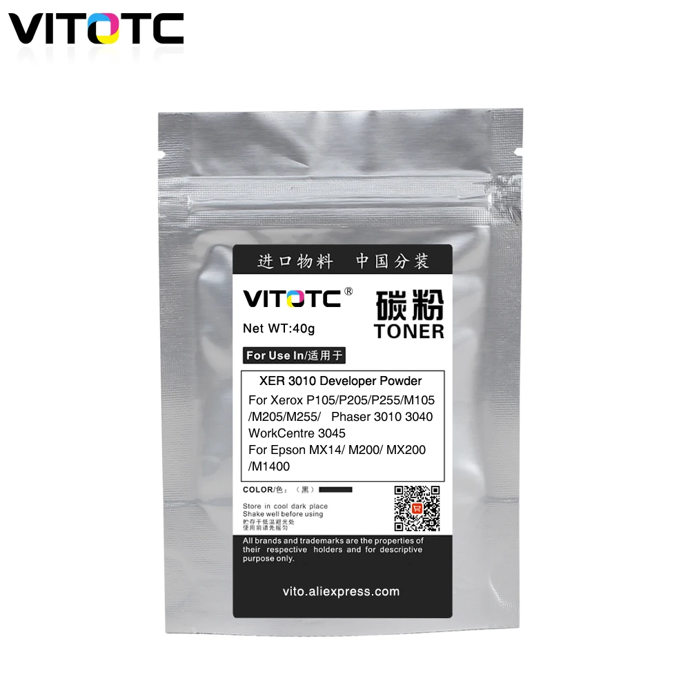 Compatible developer powder for Xerox Phaser 3010 3040 WorkCentre 3045 Fuji-Xerox Docuprint P105 P205 P255 M105 M205 M255 toner
Compatible developer powder for Xerox Phaser 3010 3040 WorkCentre 3045 Fuji-Xerox Docuprint P105 P205 P255 M105 M205 M255 toner